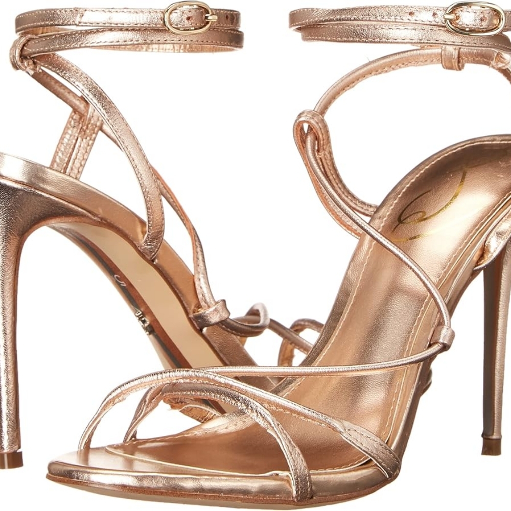 Sam Edelman Sareena Elegant Champagne Strappy Heels
